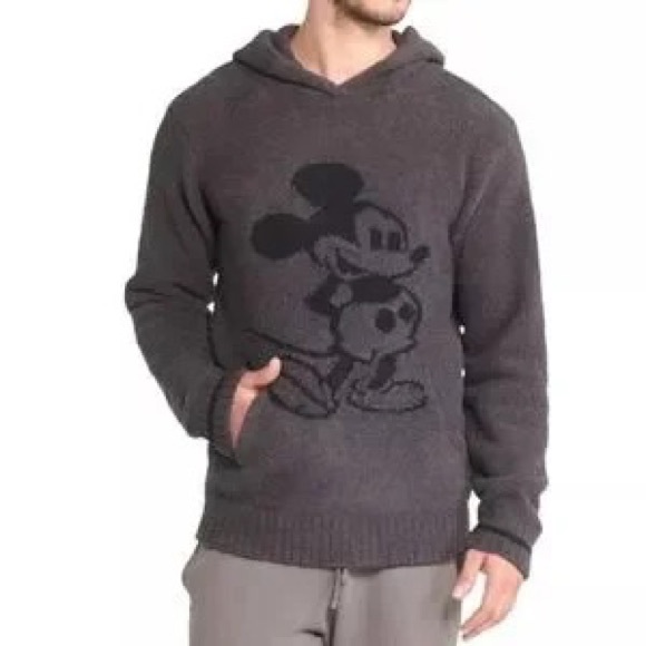 Barefoot Dreams CozyChic Mickey Mouse Unisex Knit Hoodie